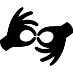 American Sign Language Interpreting SVG Icon
